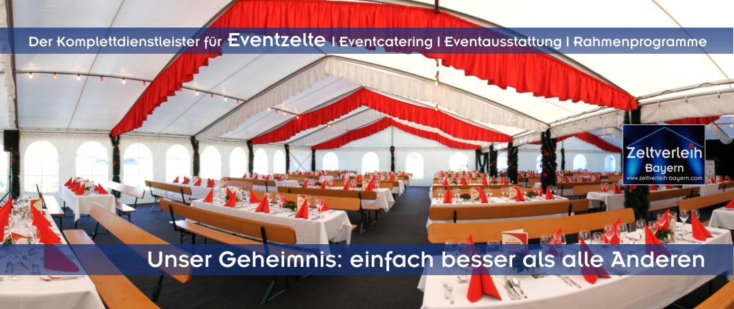 Alles aus einer Hand von Zeltverleih Regensburg, Catering, Ausstattung, Dekroation, Mietmöbel, Veranstaltungstechnik, Musiker